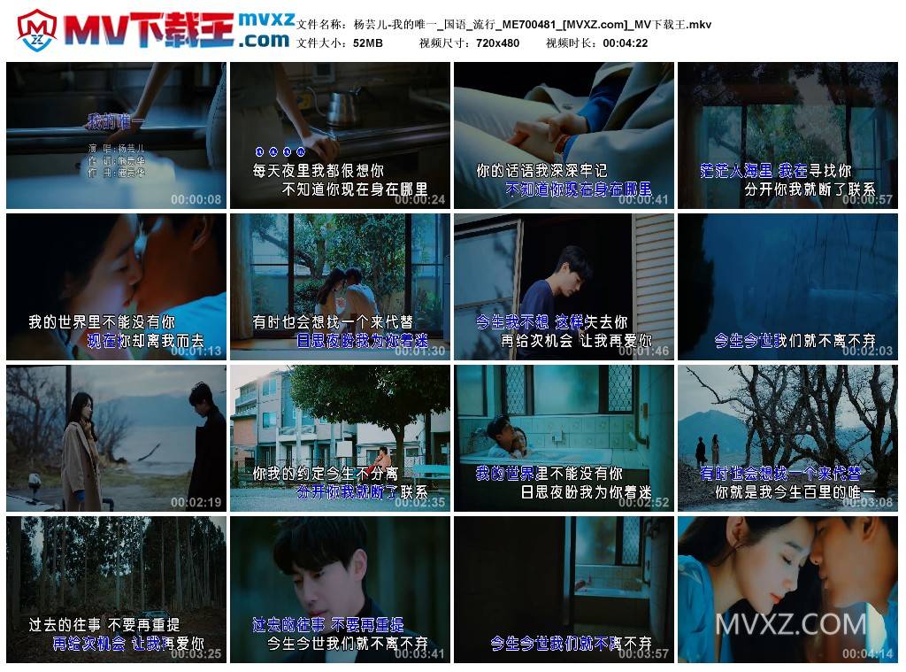 杨芸儿-我的唯一_国语_流行_ME700481